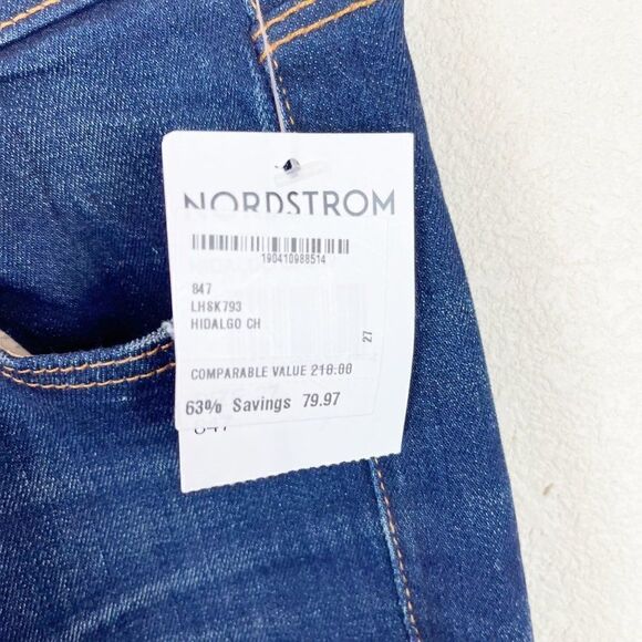 Rich & Skinny Dark Wash Cuffed Bootcut Tapered Denim Jeans Size 27 - Picture 4 of 10